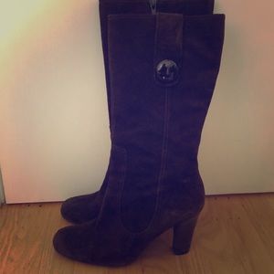Franco Sarto Brown Suede Boots